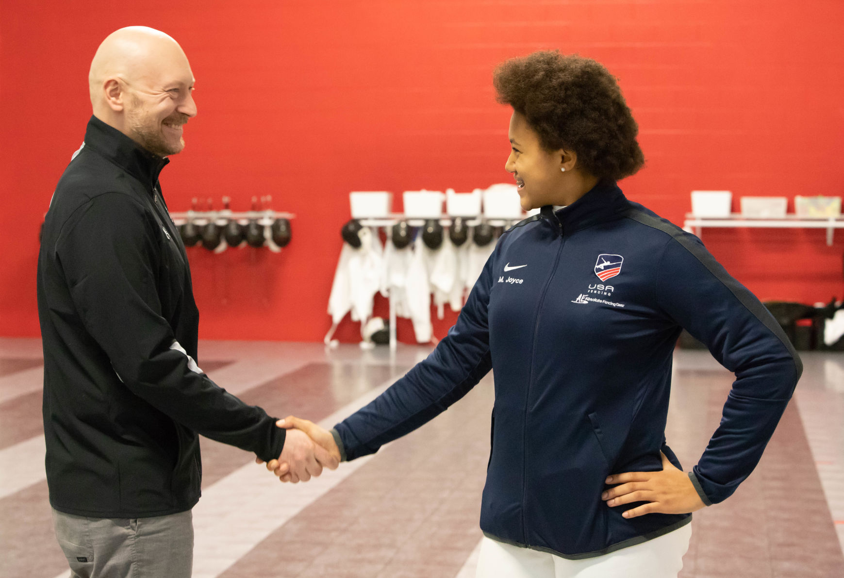 Michaela Joyce and Coach